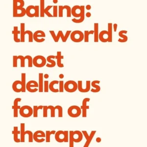 Baking Therapy 1 Kitchen Typography Cream Red