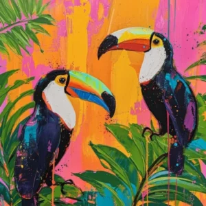 Colourful Toucan Brushstrokes 3