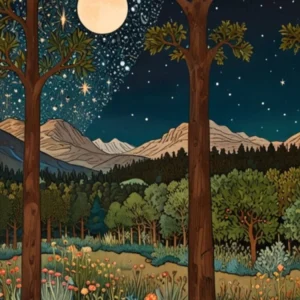William Morris Moonlight In The Woods 117