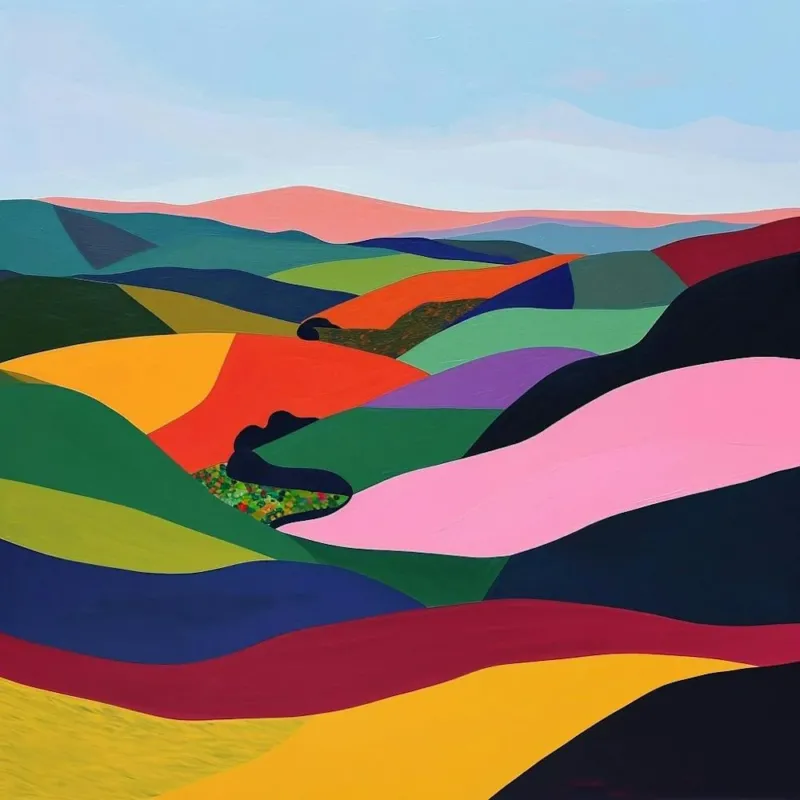 Colourful Abstract Exmoor National Park England 3