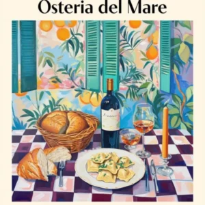 Osteria Del Mare Trattoria Italian Poster Food Kitchen