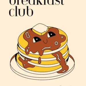 American Pancake Cute Retro Cartoon Print