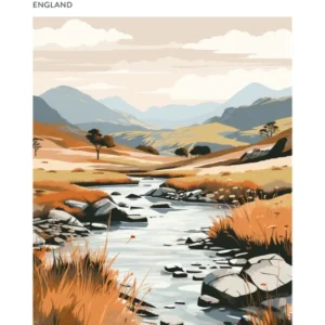 Lake District National Park England 4 Hiking Trail Landscape Poster