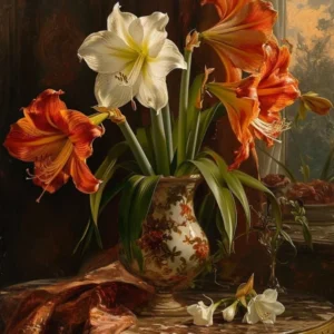 Baroque Floral Still Life Amaryllis 1
