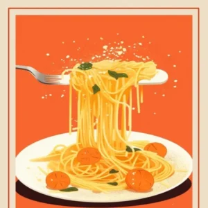 Spaghetti Bolognese Italian Pasta Poster