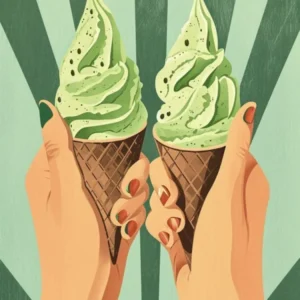 Art Deco Inspired Pistacio Ice Cream 2