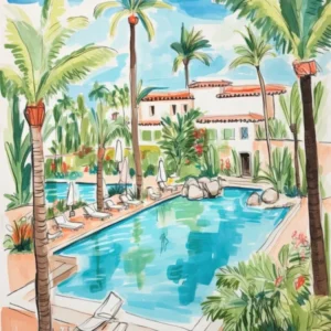The Phoenician Scottsdale, Arizona Resort Storybook Illustration 4