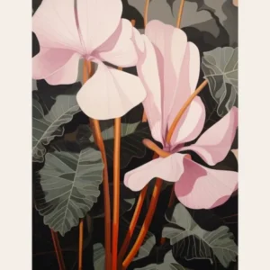 Flower Illustration Cyclamen 1 Poster