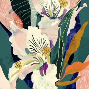 Colourful Flower Illustration Lisianthus 2