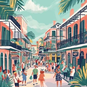 Bourbon Street Storybook Illustration 8