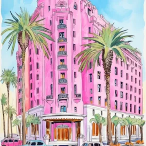The Beverly Wilshire Beverly Hills Beverly Hills, California Resort Storybook Illustration 4