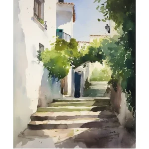 Capri Watercolour Travel Poster 3