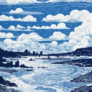 A Screen Print Of Gwithian Beach Cornwall 4