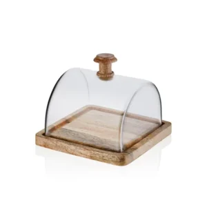 Madera Rectangular Cake Storage Bowl 15x19x19 cm - Exporgin - Global Shopping Site