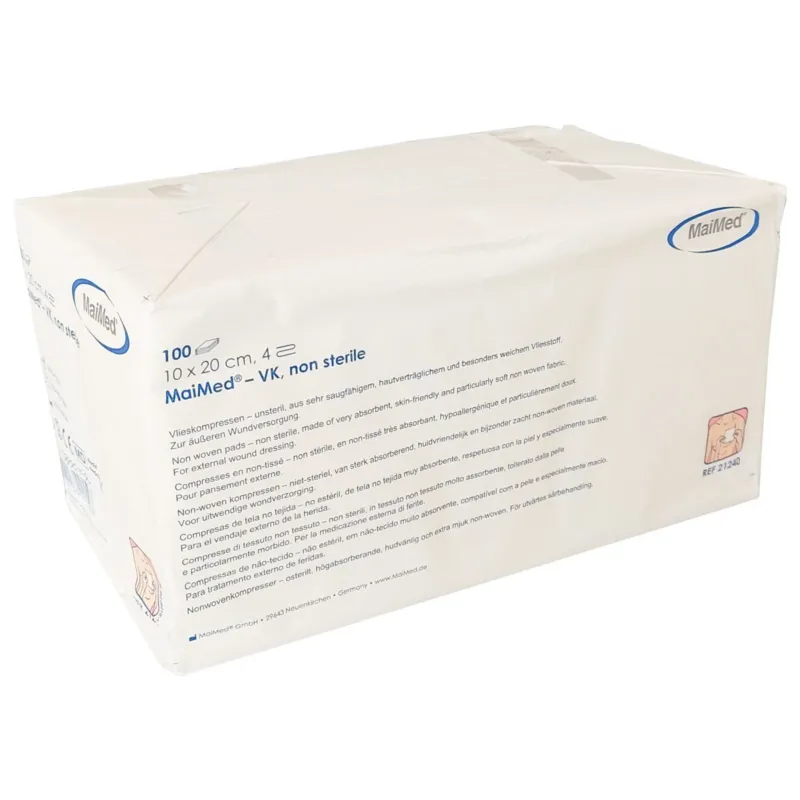 MaiMed Vlieskompressen 10 x 20 cm 4-fach unsteril