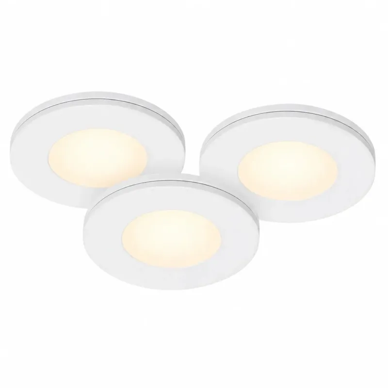 3er Set LED Spots Aufputz Möbelleuchten dimmbar weiß 9W 57mm MD-305 – Einbaustrahler IP21, dimmbar, 57mm