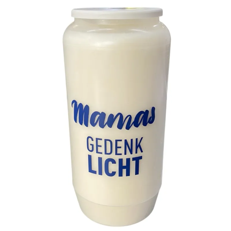 Gedenkkerze mit Spruch Mamas Grablicht