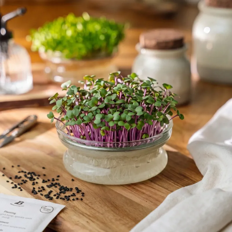 Microgreens Samen 'Roter Kohlrabi' - 4600 Biosamen