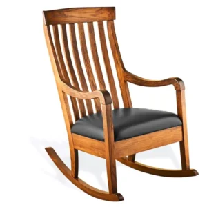 Mount Royal Rocker Schaukelstuhl mit schwarzem Leder kaufen ☆ Aus West Virginia, USA ☆ Jetzt versandkostenfrei bestellen!