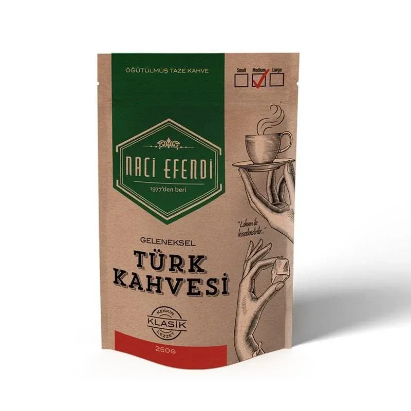 Naci Efendi Turkish Coffee – 250 gr – Premium Arabica & Robusta Blend, Traditional Ground, Rich Aroma - Exporgin - Global Shopping Site