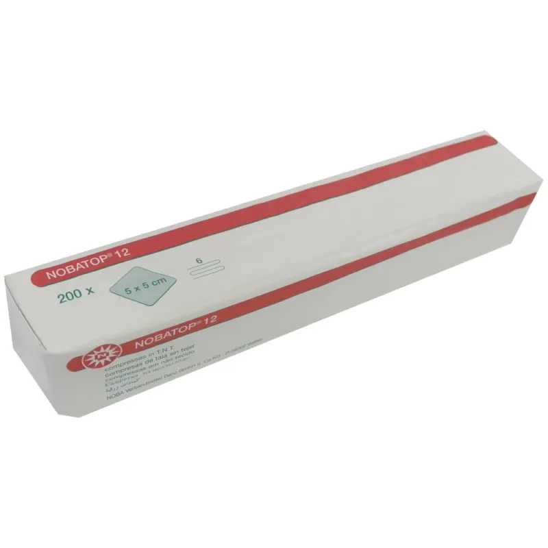 Nobatop 12 Vliesstoffkompressen 5 x 5 cm, 6-lagig, 200er-Pack 1