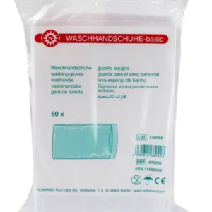 Noba Waschhandschuhe basic Vliesstoff weiß