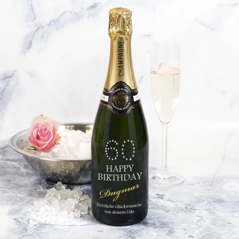 Die persönliche Champagnerflasche zum 60. Geburtstag