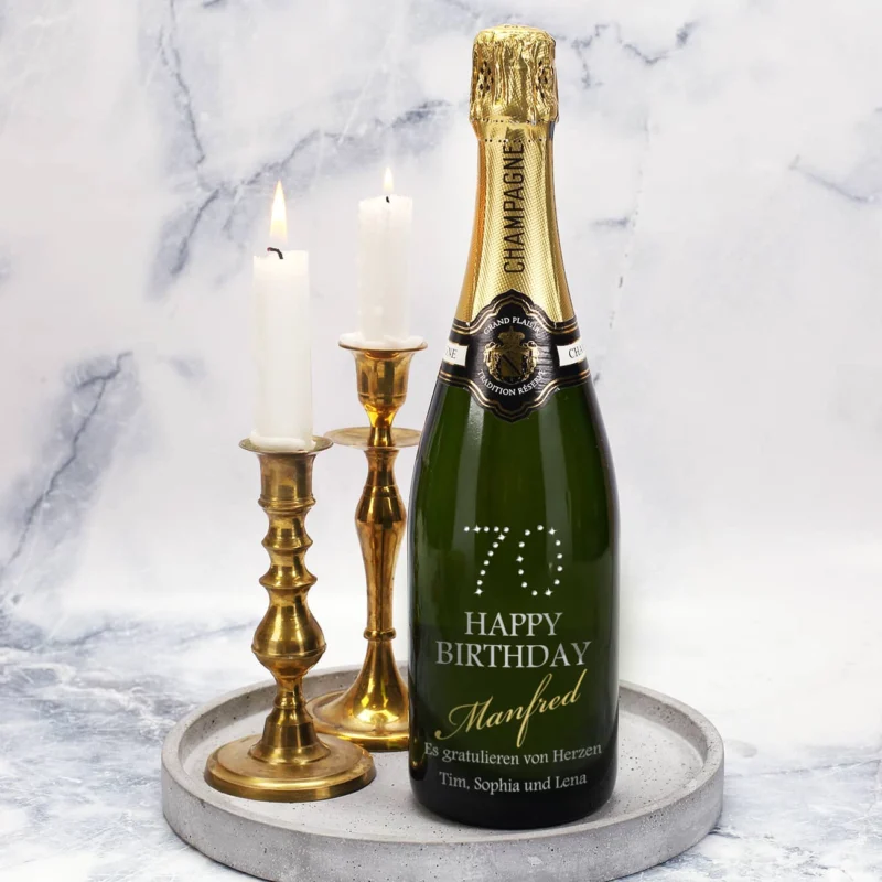 Champagner zum 70. Geburtstag mit Gravur