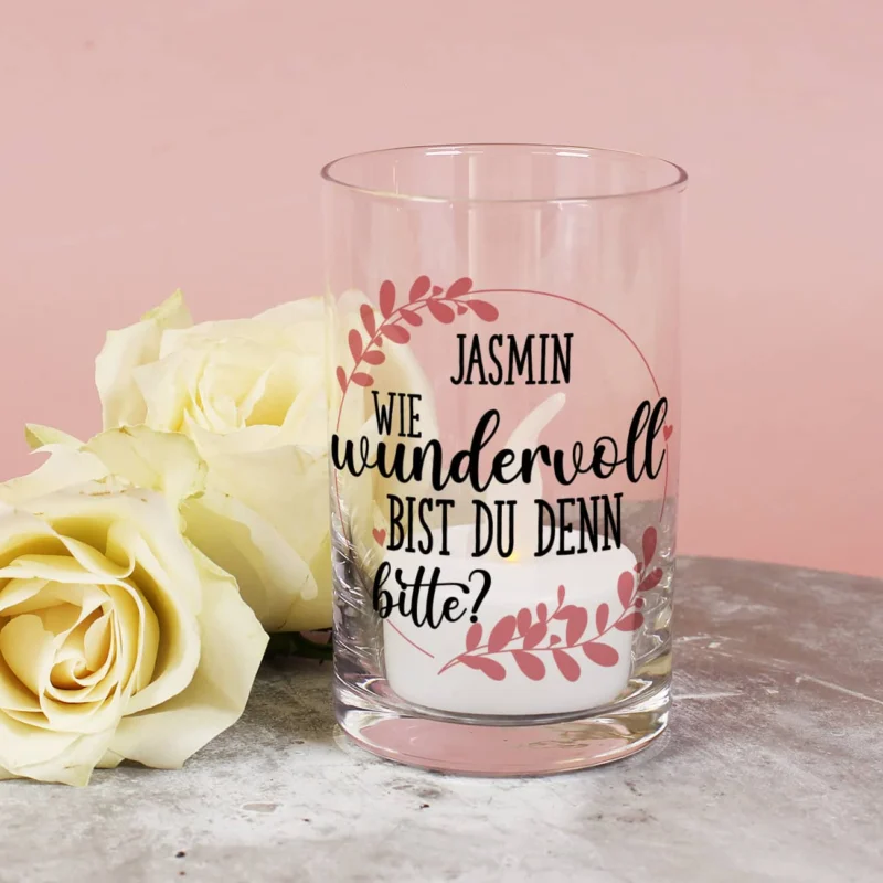 Kleines Windlicht für Teelichter als Dankeschön