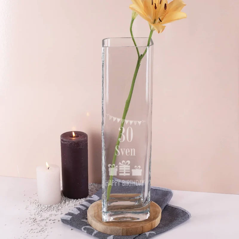 Leonardo - Vase mit Geburtstagsmotiv