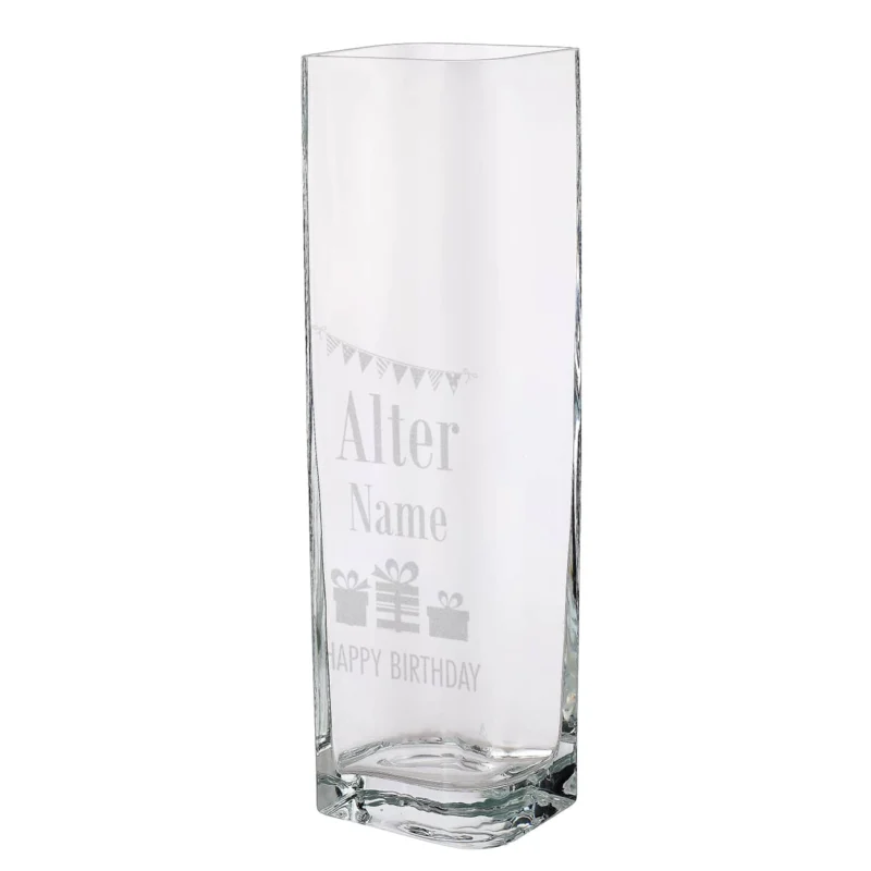 Vase mit Personalisierung zum Geburtstag