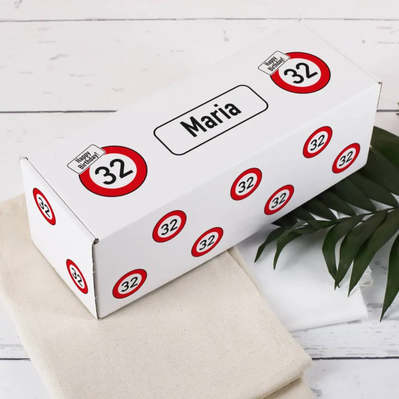 Bedruckte Geschenkbox M mit Verkehrszeichen