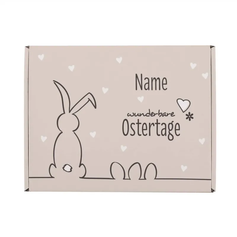 Osterhase Geschenkbox mit Name nach Wunsch bedruckt