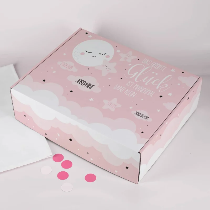 Geschenkbox zur Geburt für Mädchen