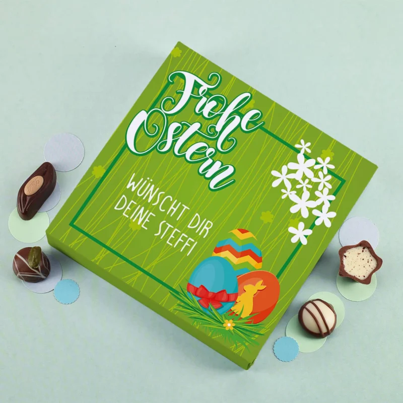 Frohe Ostern - Lindt Pralinen in persönlicher Verpackung, 100 g