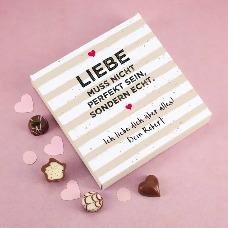 Liebe muss echt sein - 100 g Lindtpralinen zum Valentinstag