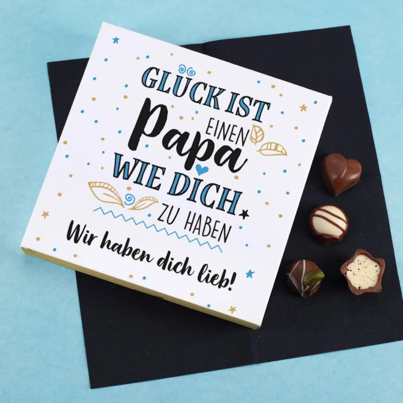Pralinen zum Vatertag mit schönem Spruch