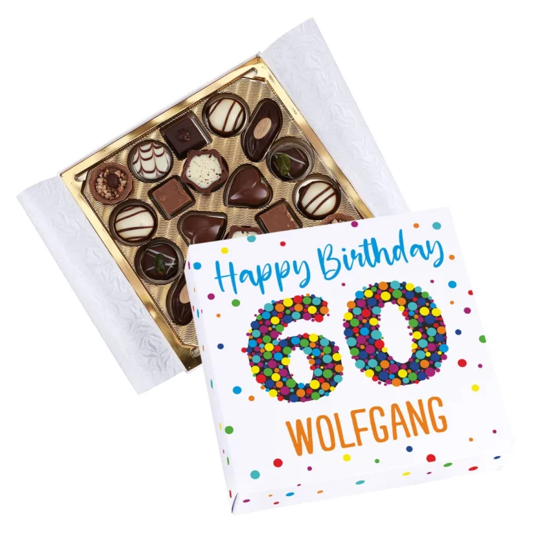 Personalisierte Pralinen zum 60. Geburtstag