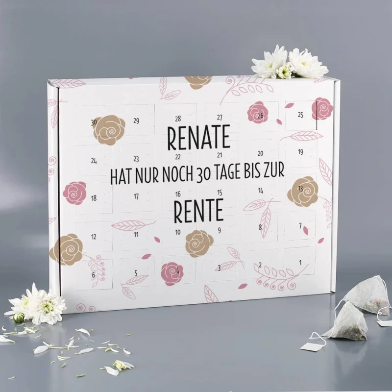 Persönlich bedruckter Kalender zur Rente