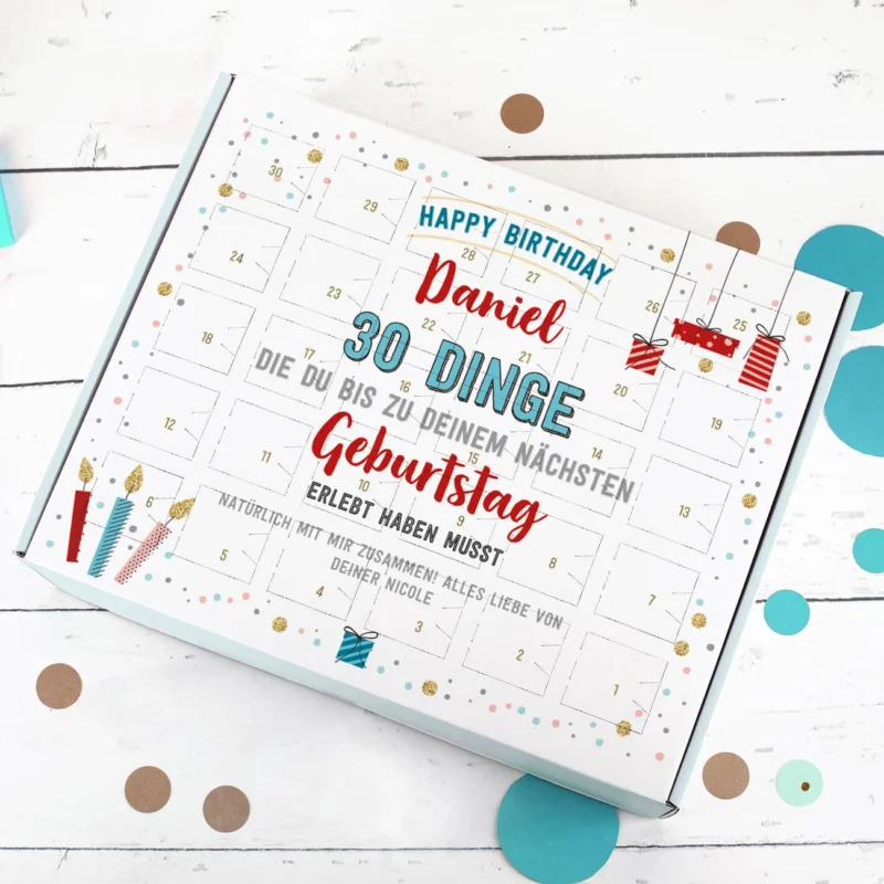 DIY Gutschein Kalender zum Geburtstag - für 30 besondere Erlebnisse