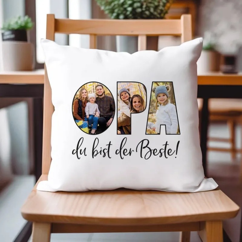 persönliches Fotokissen für den besten Opa