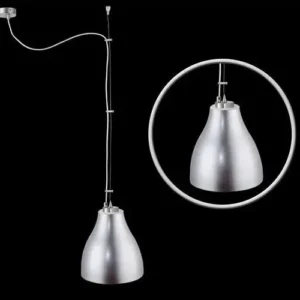Pendelleuchte Metall silber Industrial Design – Pendelleuchte E27