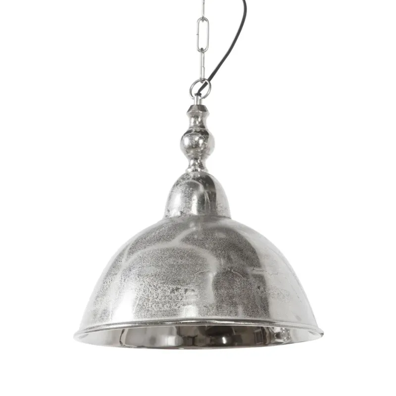 Pendelleuchte Amelia 35 cm Durchmesser aus Nickel roh von Light & Living