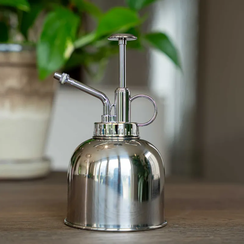 Plant mister - Waterer - Stainless Steel Gardening Sprinkler - Silver - ↑ 15.5 cm