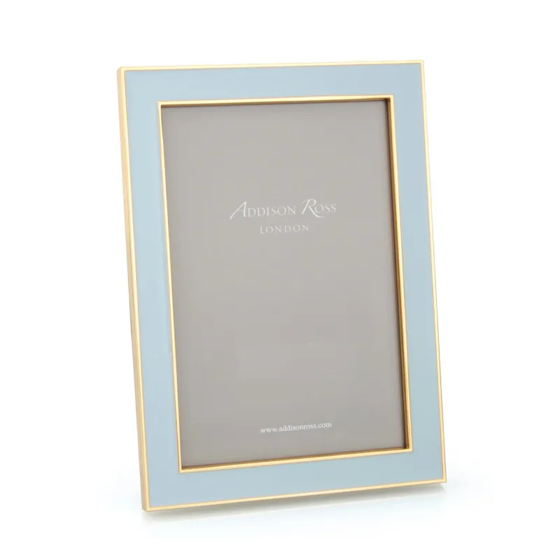 Powder Blue Enamel & Gold Frame - Addison Ross Ltd UK