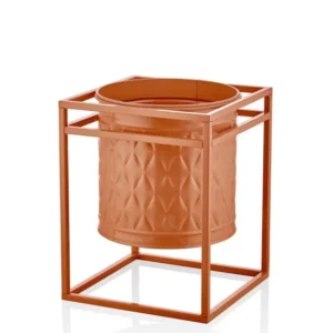 Prism Vase & Flowerpot Terracotta 45x35x35 cm - Exporgin - Global Shopping Site