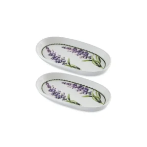 Provence Lavender Oval Service Set of 2 21 cm - Exporgin - Global Shopping Site