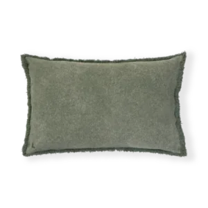 STONEWASHED RECTANGULAR CUSHION DUCK GREEN