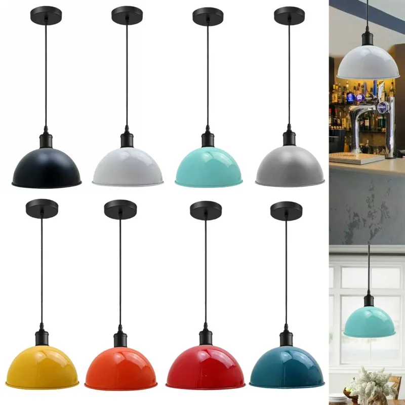 Retro Halbkugel Pendelleuchte Höhenverstellbar E27 | Ø 40cm ~ 3337