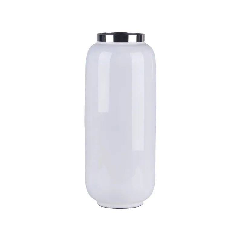Vase SAIGON M in Weiss/ Silber 30 cm